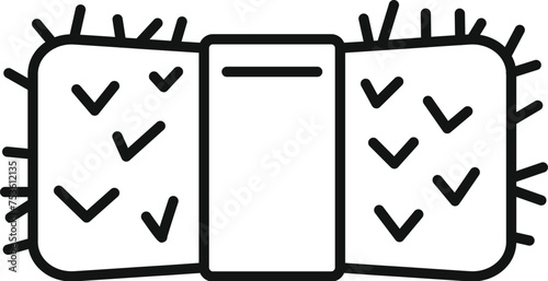 Big bale hay icon outline vector. Natural food bail. Farm nature organic