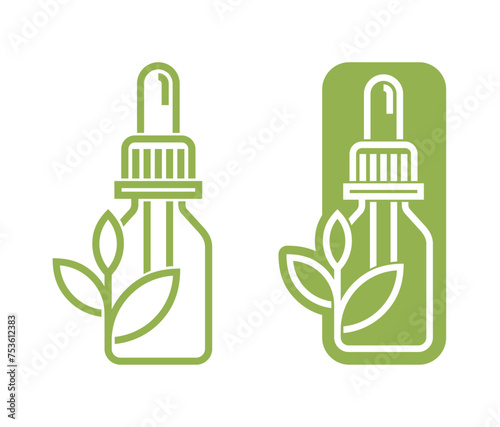 Essential Oil icon - flacon in bold line