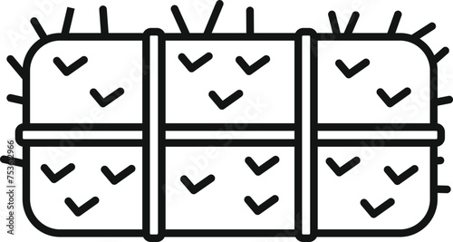 Dried farm roll icon outline vector. Food country stack. Agricultural organic wheat