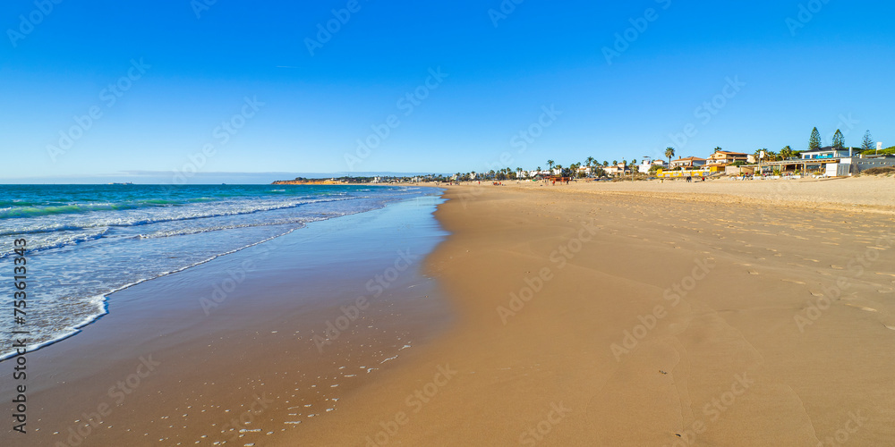 Beach of la Barrosa, Playa de la Barrosa, Chiclana, Andalucía, Spain, Europe