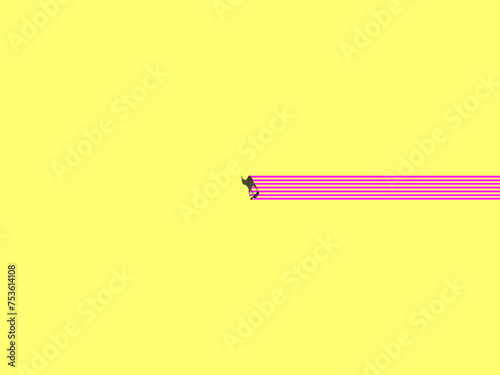 Minimalistic depiction of a playful doggy