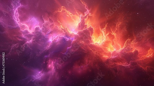 A dreamy star nebula background, ideal for otherworldly designs, magical posters, or as a captivating backdrop for websites and social media. © tonstock