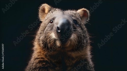 a cinematic and Dramatic portrait image for wombat
