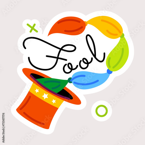 A well-designed flat sticker magic handkerchief trick 