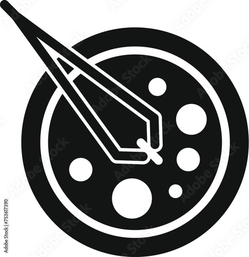 Chemistry lab forceps icon simple vector. Study formula virus. Health test