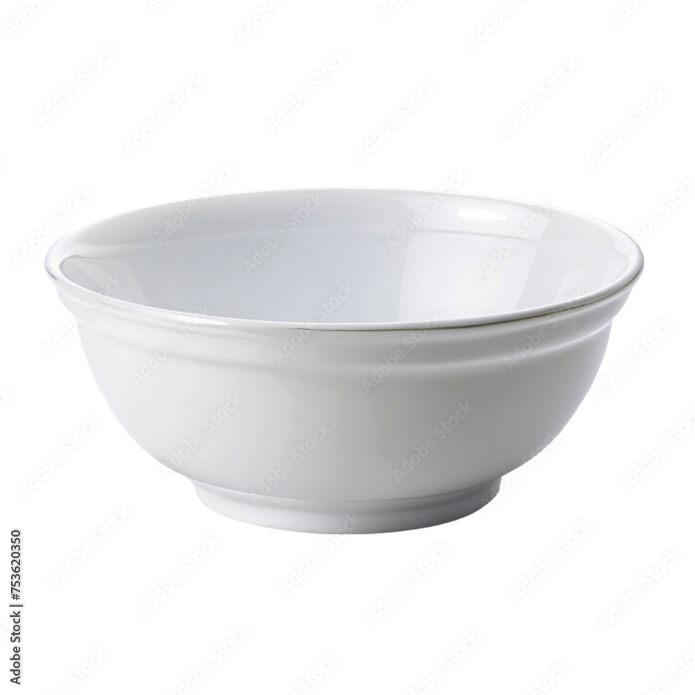 Empty white bowl isolated on Transparent background. Empty white bowl isolated on Transparent background.