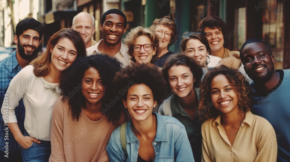 Multi-ethnic large group of people Multi-ethnic large group of people