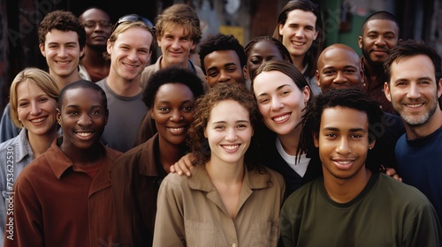 Multi-ethnic large group of people