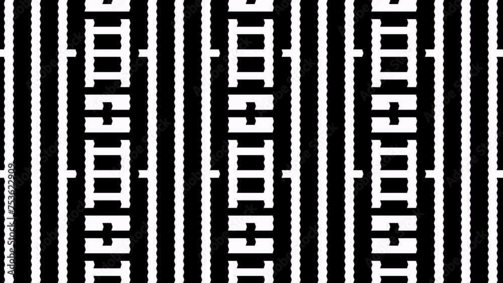 black and white kaleidoscope.
Seamless loop 3d render. Geometric pattern. Abstract background for design.
black and white kaleidoscope.
Seamless loop 3d render. Geometric pattern. Abstract background for design.