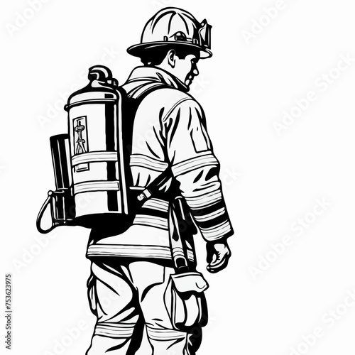 Bomberos por la espalda