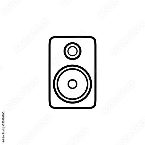audio speaker isolated on white