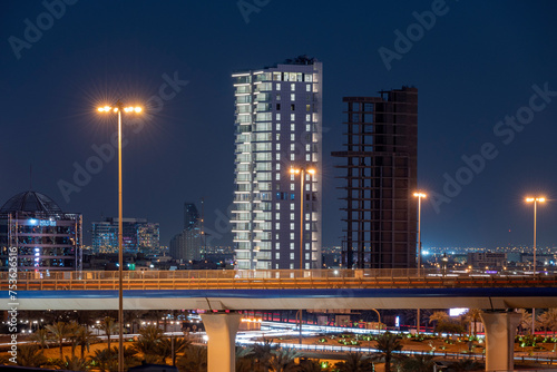 Night Street picture of Riyadh, Olaya street roads and traffic photo