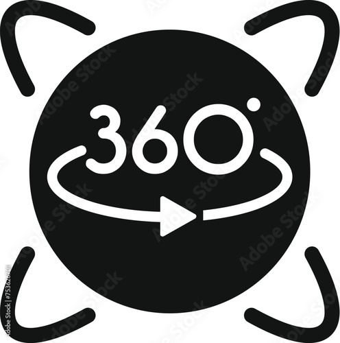 Change virtual tour icon simple vector. Solitary dark walk. Footage real application
