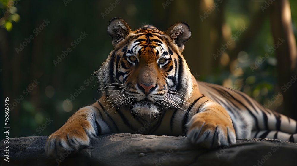 Obraz premium a cinematic and Dramatic portrait image for tiger