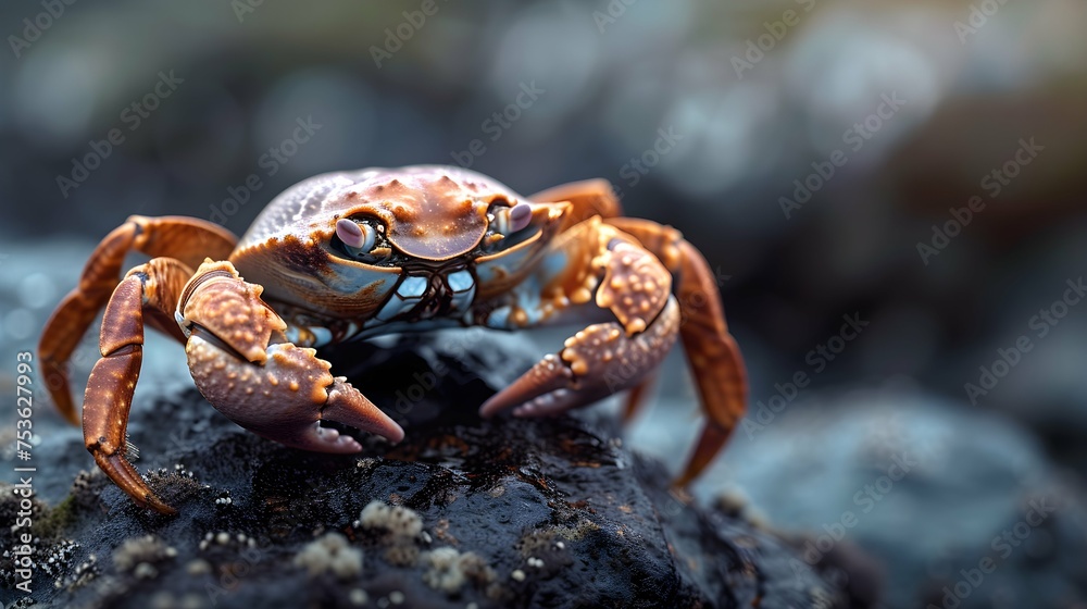 a cinematic and Dramatic portrait image for crab