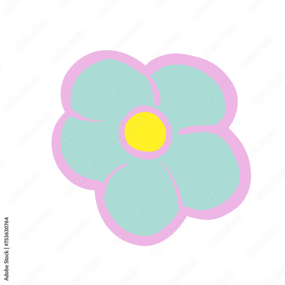 flower icon blue pink flower icon blue pink