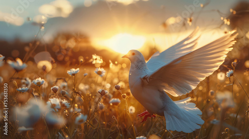 White freedom pidgeon 