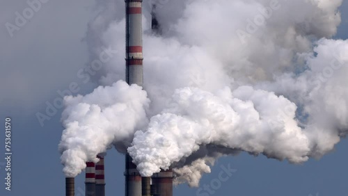 Clouds of Industrial Smoke from a Factory Chimneys