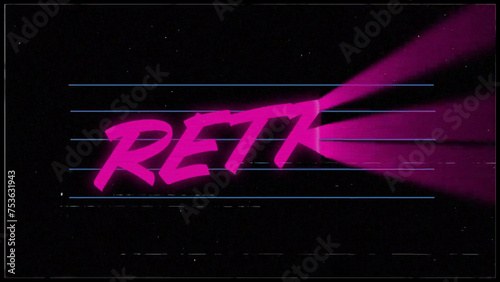 Retro 80s Light Rays Title