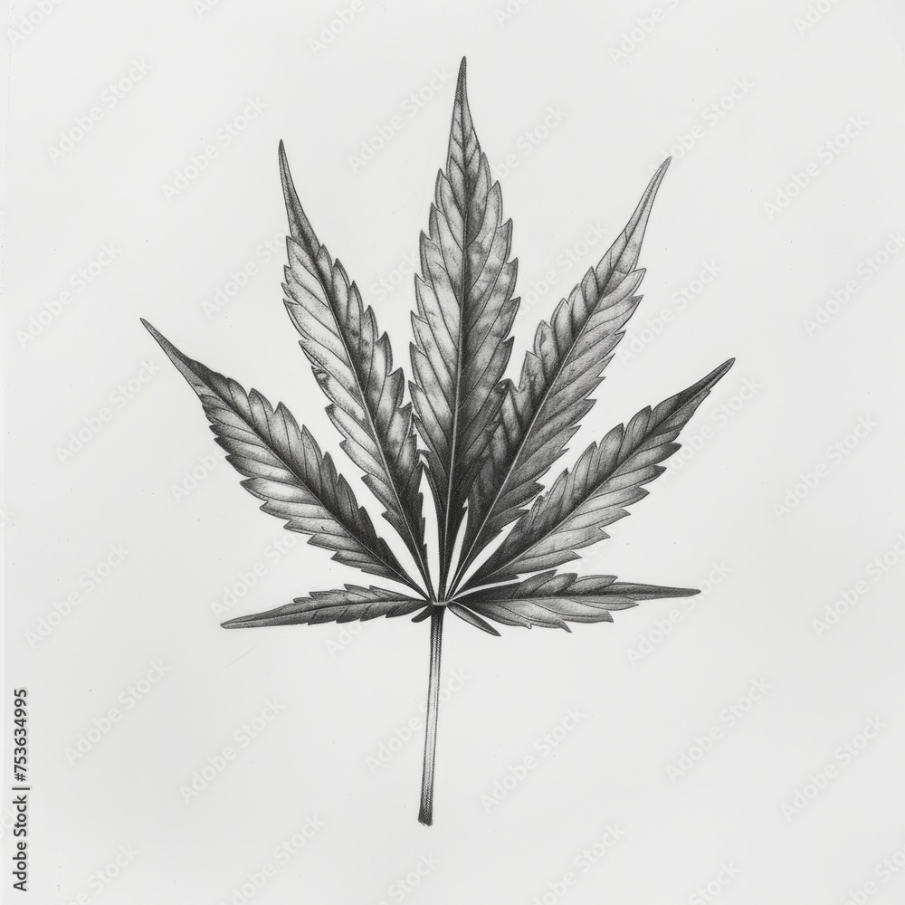 Vector illustration of cannabis plant leaf. Vector illustration of cannabis plant leaf.