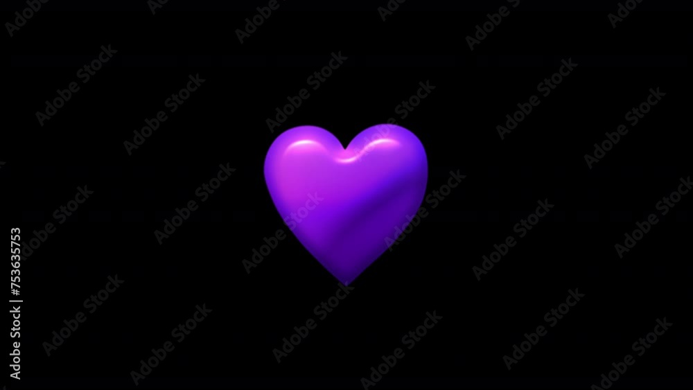 Love icon motion graphic. Broken heart animation with elastic effects on a black background. High quality 4K video rendered. Love icon motion graphic. Broken heart animation with elastic effects on a black background. High quality 4K video rendered.