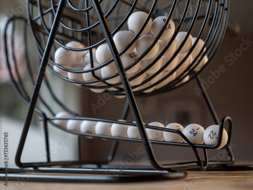 Spinning Luck: Bingo Drum Unleashes Winning Numbers in Action