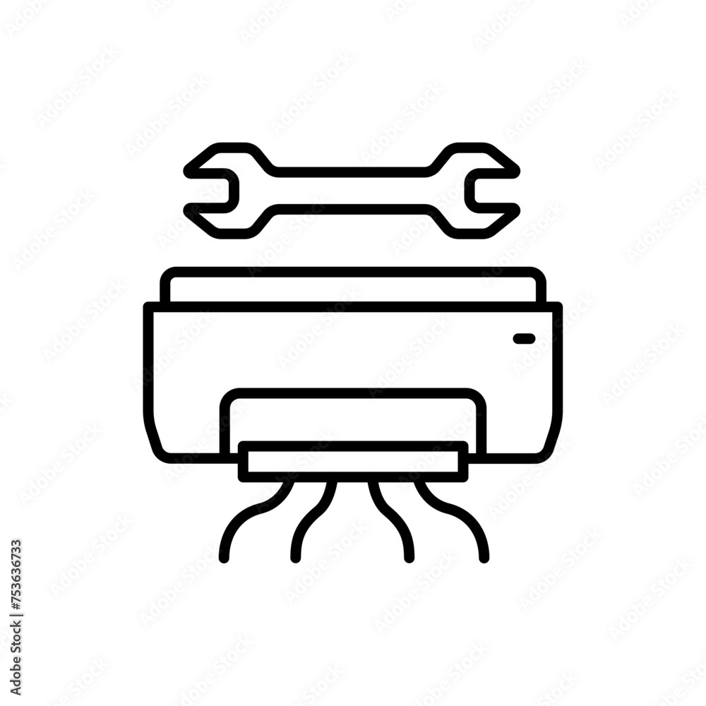 Air conditioner service outline icons, minimalist vector illustration ,simple transparent graphic element .Isolated on white background Air conditioner service outline icons, minimalist vector illustration ,simple transparent graphic element .Isolated on white background