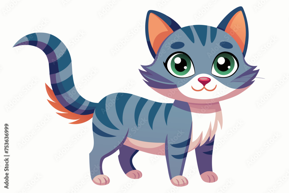 Obraz premium Cute cat vector illustration 
