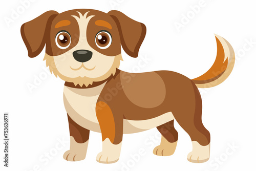 Cute dog vector illustration 