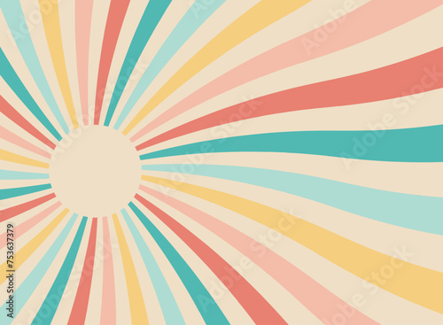 Ice cream and candy swirl background, lollipop vortex patterns intermixed with strawberry and circus elements. Retro spiral design. Flat vector illustration isolated