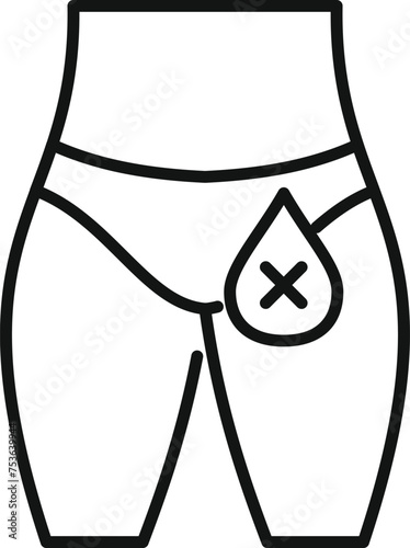 Body menopause icon outline vector. Female age cycle. Stiff flash sweat