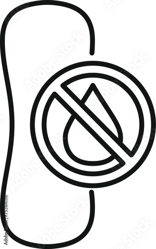Blood drop icon outline vector. Female menopause. Ove balance flash sweat