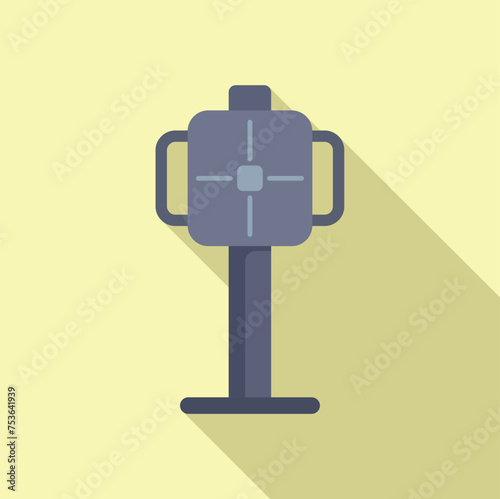 Xray stand icon flat vector. Lungs hospital treatment. Person scan clinic