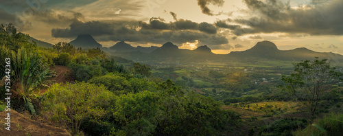 View of Pieter Both and Long Mountain, Nouvelle Decouverte, Mauritius