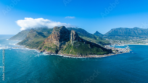 Aerial of Hout Bay, Cape Town, Cape Peninsula photo
