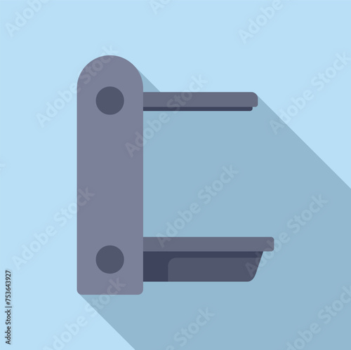 Xray bed equipment icon flat vector. Clinic veterinary. Theater operating client