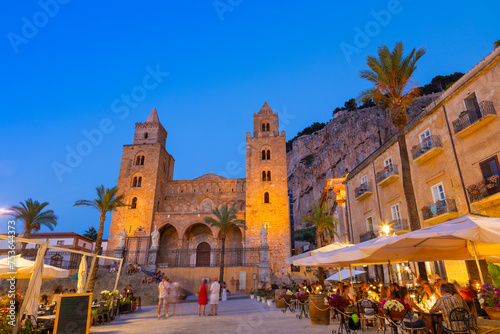 Cathedral of Cefalu, Roman Catholic Basilica, Norman architectural style, UNESCO World Hertiage Site, Province of Palermo, Sicily, Italy photo