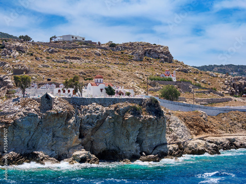 Chapel and Cemetery in Pigadia, Karpathos Island, Dodecanese photo