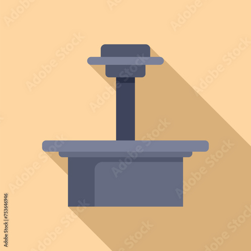Clinic person device icon flat vector. Xray image. Individual client thorax