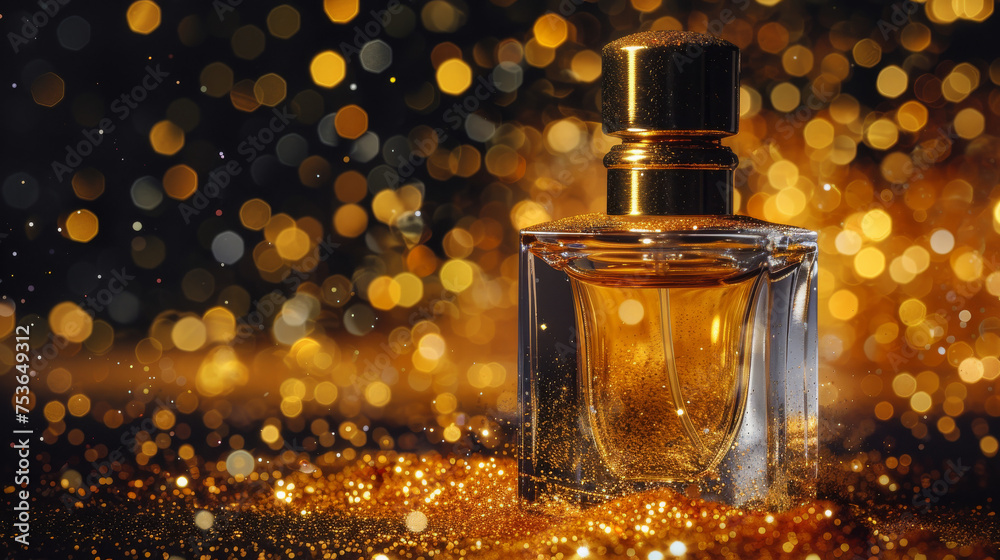 Luxury Perfume Bottle Mockup on Black and Gold Glitter Background
Luxury Perfume Bottle Mockup on Black and Gold Glitter Background