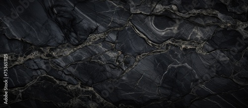 Black marble texture with organic pattern for background or artistic design