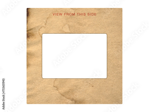 Vintage Film Photo Slide Mount With Alpha