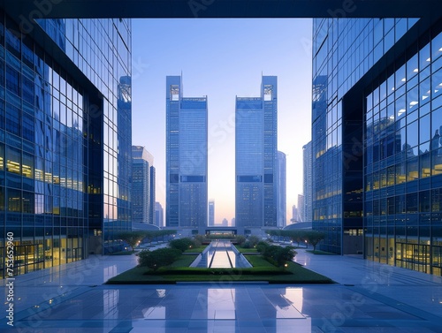 A bustling financial hub in the Dubai International Financial Centre (DIFC) photo