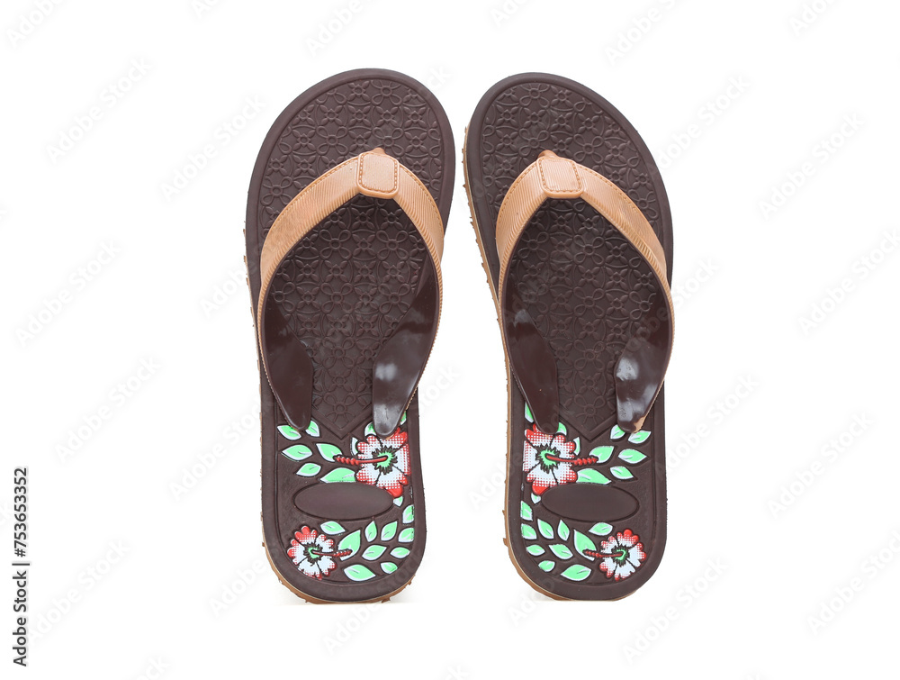 floral design womens eva flip-flop isolated floral design womens eva flip-flop isolated