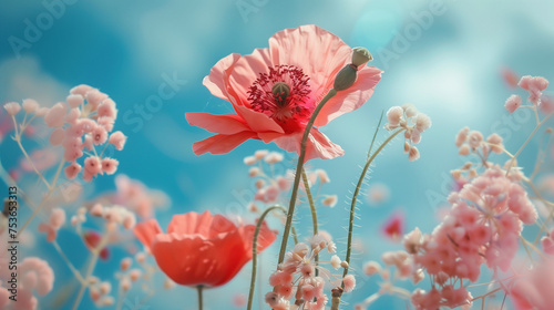 Delicate Pink Poppies