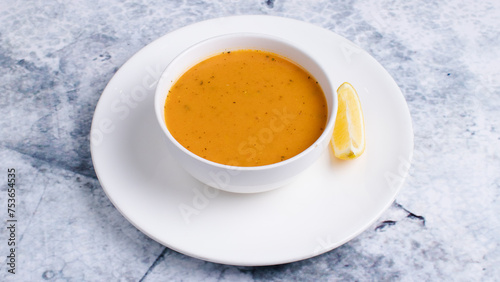 Lentil soup bowl