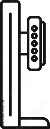 Clinic stand icon outline vector. Xray examination. Scan person clinic health