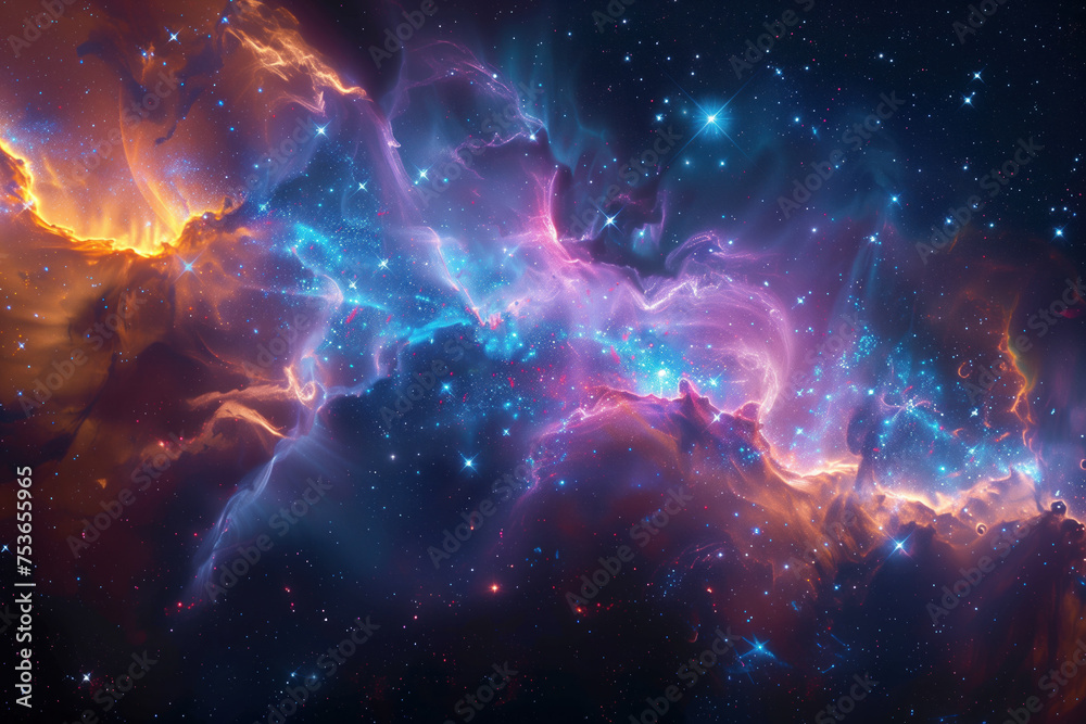 Breathtaking Space Scenery, Beautiful Universe, Generative AI