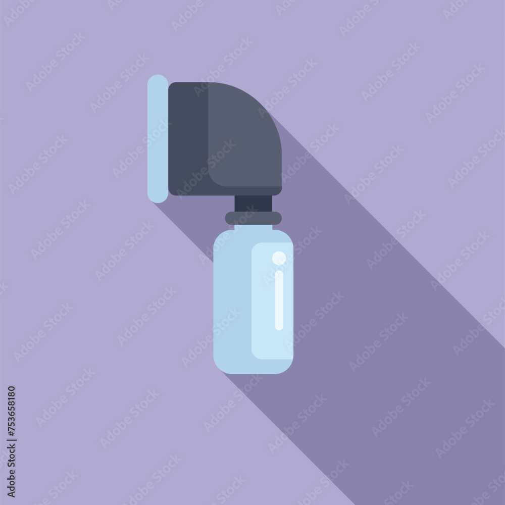 Oxygen mask device icon flat vector. Nasal care respiratory. Medical care person Oxygen mask device icon flat vector. Nasal care respiratory. Medical care person
