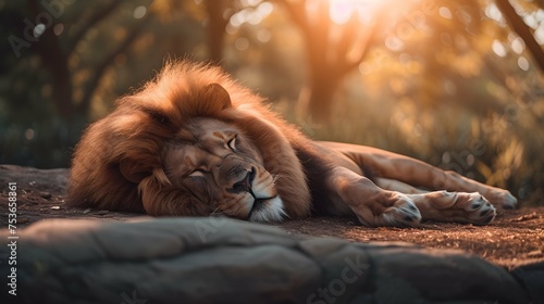 a cinematic and Dramatic portrait image for lion